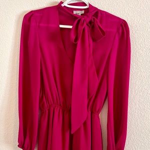 Sheer long-sleeve dress